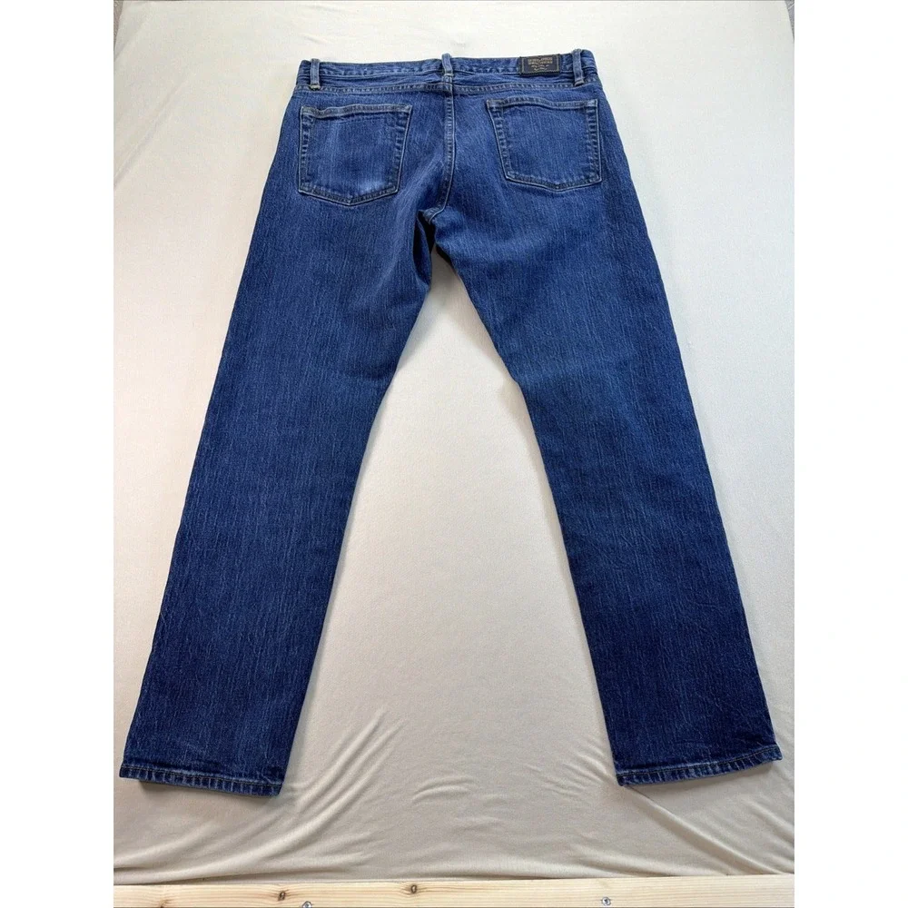 Brooks Brothers Red Fleece 116 Slim Stretch Jeans in Indigo Denim 34X30